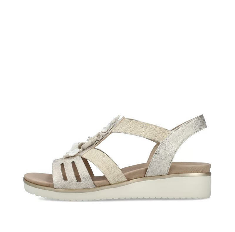 Rieker FSK Damen Sandalen Riemchensandaletten beige