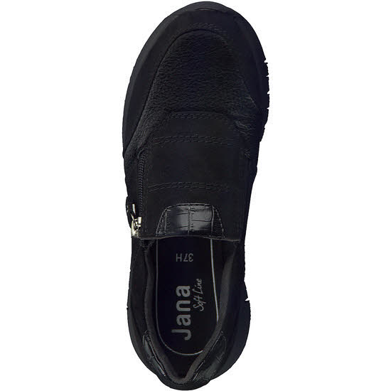 Jana Slipper Sneaker Modeschuh Damen schwarz