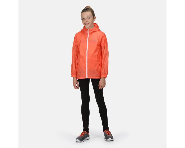 Regatta Pack-It-III Mädchen Regenjacke Sport Freizeit orange NEU