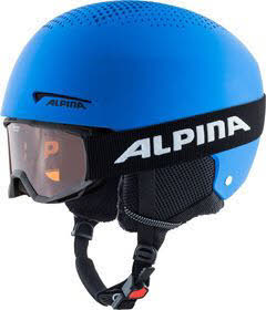 Apina ZUPO SET & PINEY Kinderskihelm Nackenschutz blau Jungen