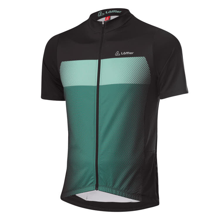 Löffler Herren BIKE JERSEY FZ GRADY MID Radsport-Trikot schwarz dunkelgrün