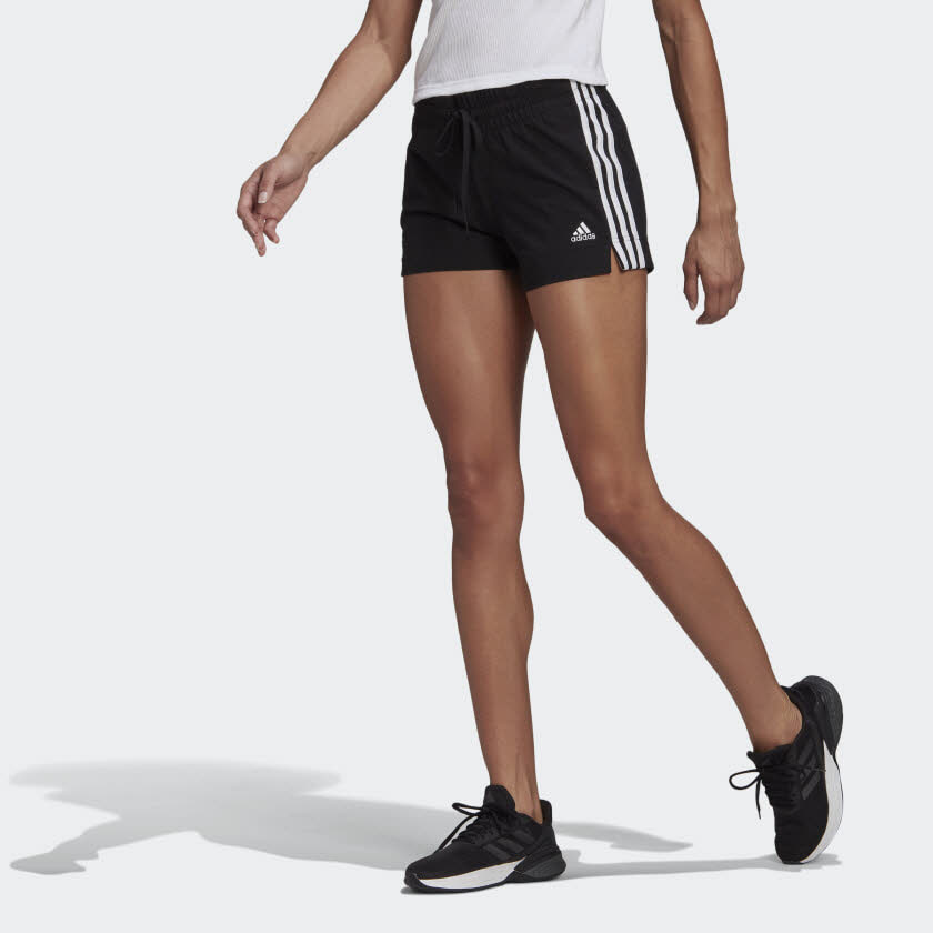 adidas DA W 3S SJ SHO Damen Shorts Trainingshose kurz Sportshorts schwarz NEU