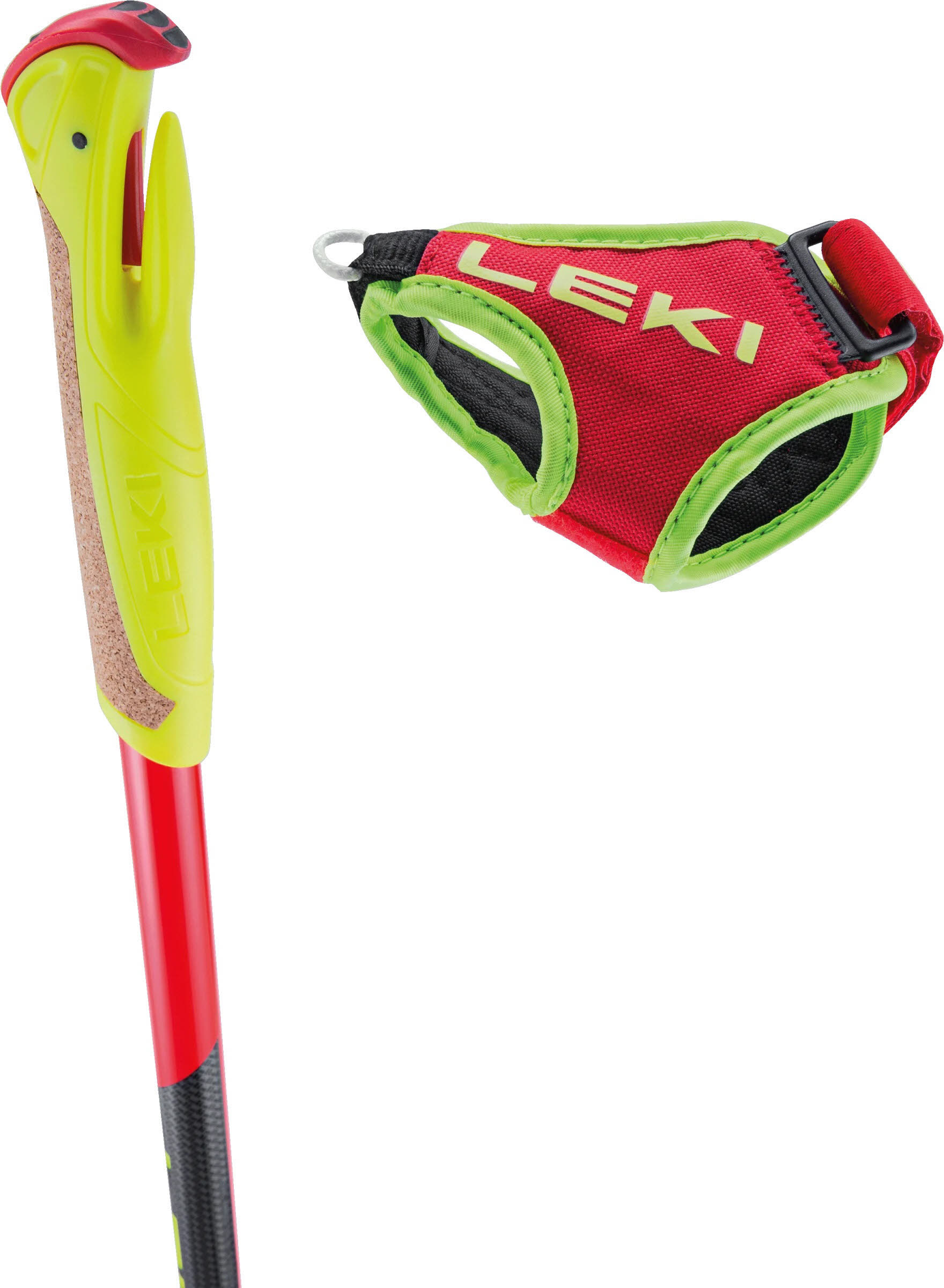 LEKI HRC Junior Carbon Langlaufstock Skatingstock Kinder rot NEU