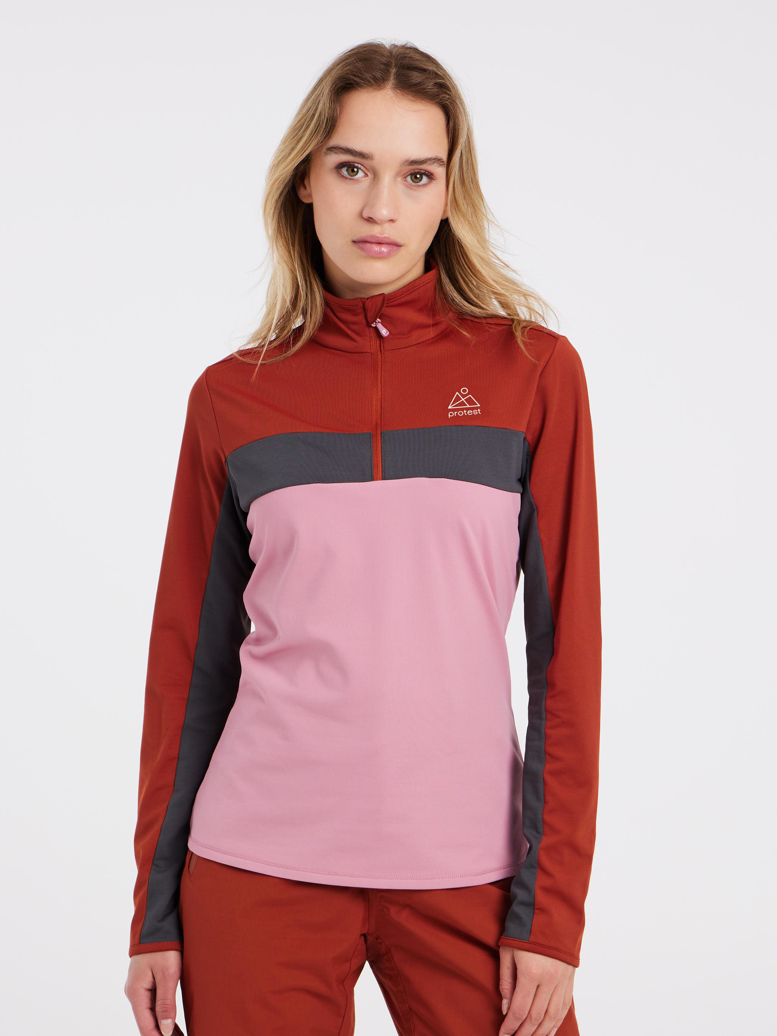 Protest PRTNAIADS Fleece Skipullover Skirolli Damen rot rosa