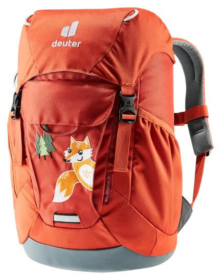 Deuter Waldfuchs 14 Kinderrucksack mit Regenhülle und Außentaschen Orange NEU