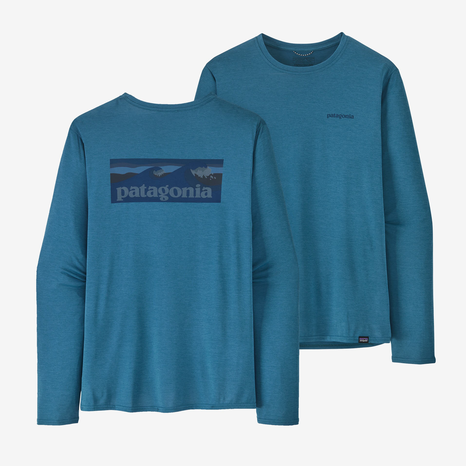 Patagonia Long-Sleeved Capilene Cool Daily Graphic Shirt - Waters Herren Langarmshirt blau