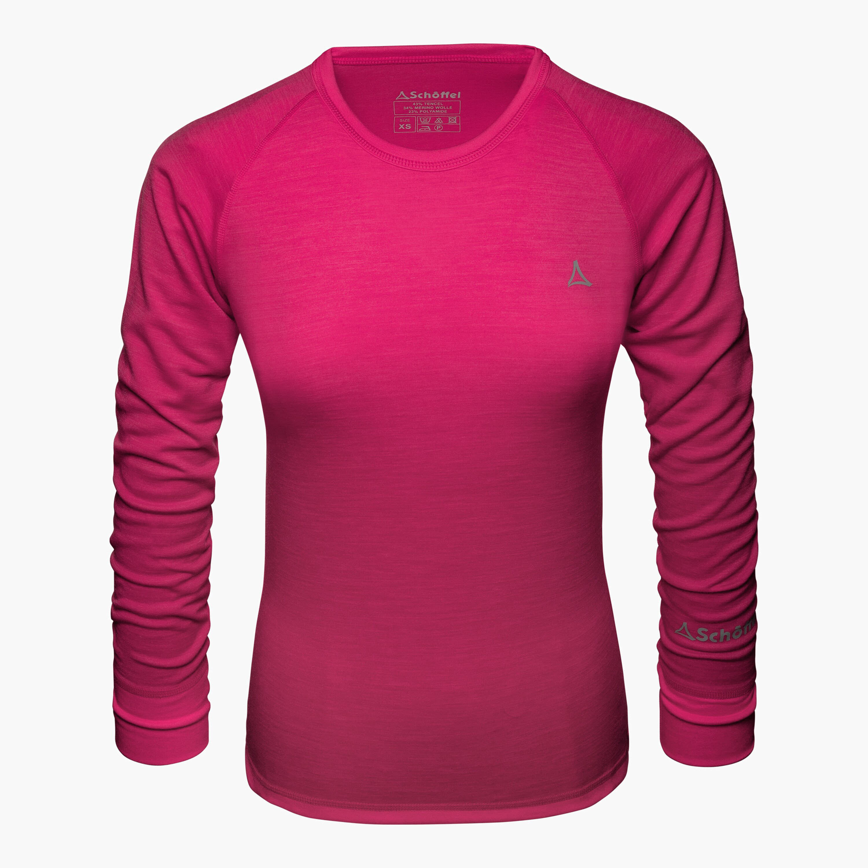 Schöffel Merino Sport Shirt Damen Langarmshirt Funktionsshirt Unterwäsche pink