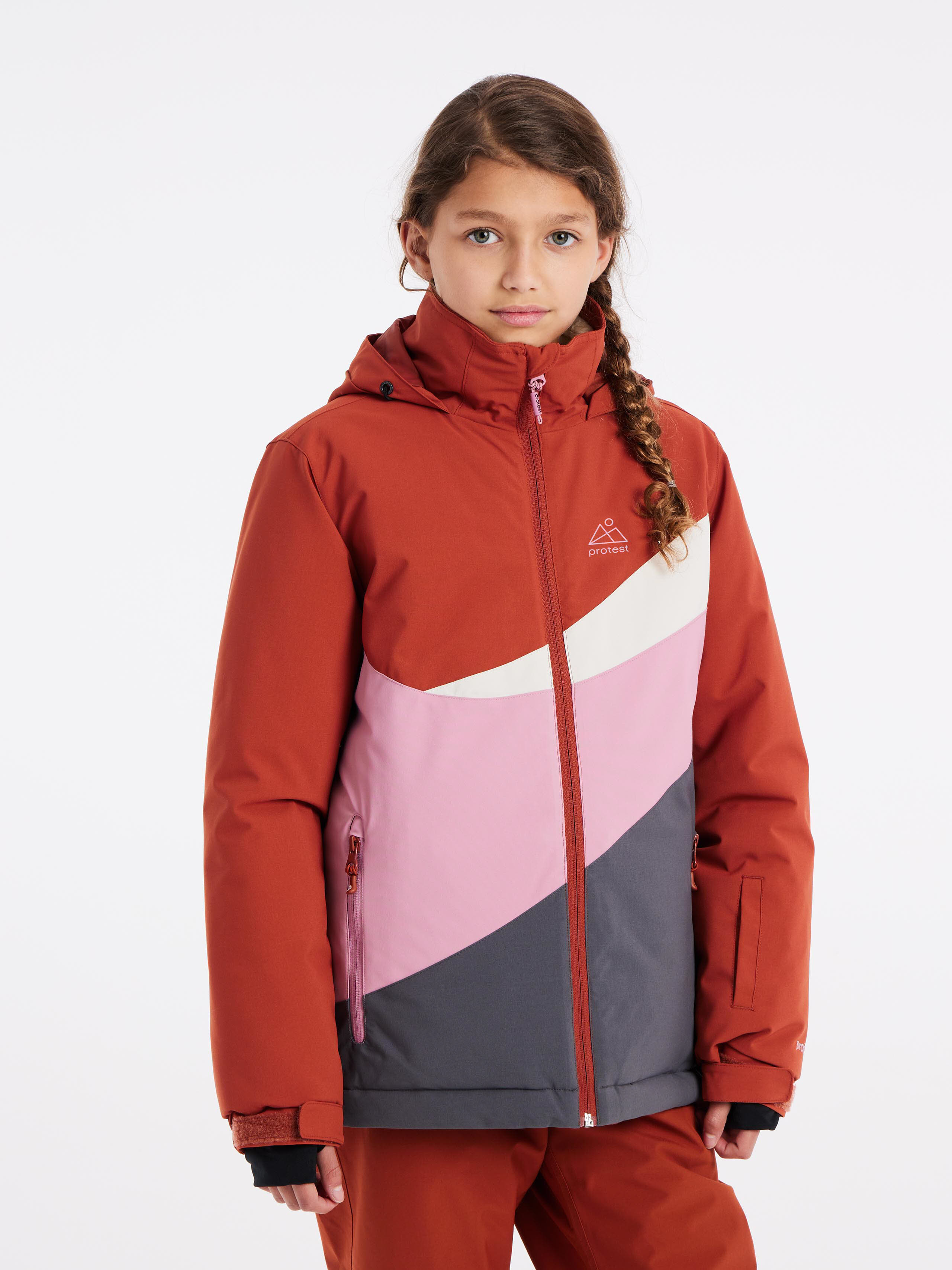 Protest PRTCOOT JR Mädchen Skijacke Schneejacke Wintersportjacke rot