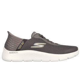 Skechers GO WALK FLEX - HANDS UP Slipper Sneaker Herren braun