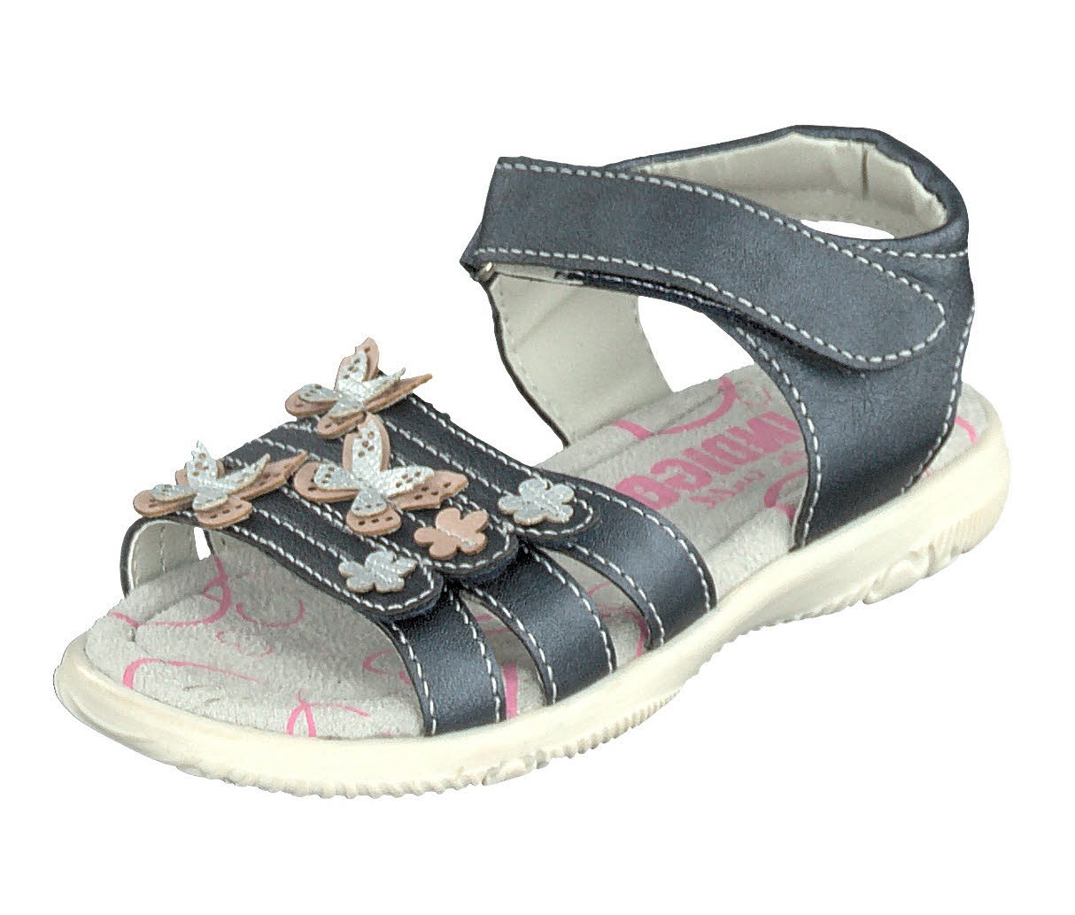 Indigo Sandale Mädchen Sandalette Klettverschluss modisch Freizeit blau NEU