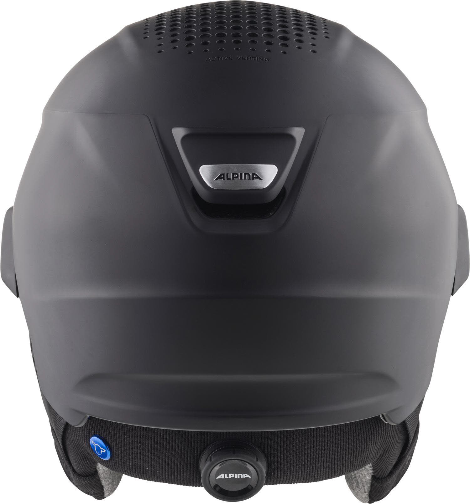 Alpina Alto QV Herren Skihelm integriertes Visir schwarz