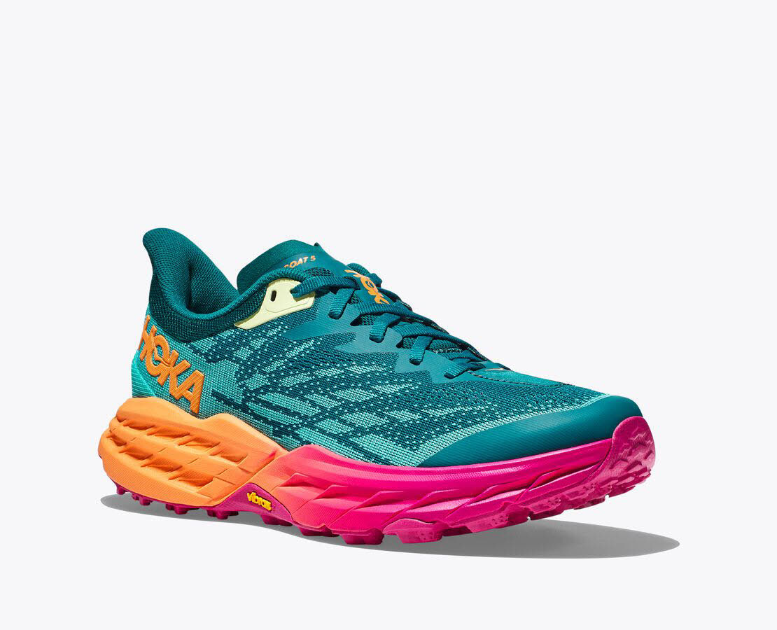 HOKA Speedgoat 5 Damen Trailrunningschuh Outdoorschuh blau-pink