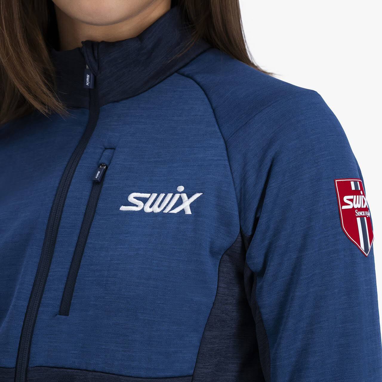 Swix Infinity midlayer jkt Damen Fleecejacke blau