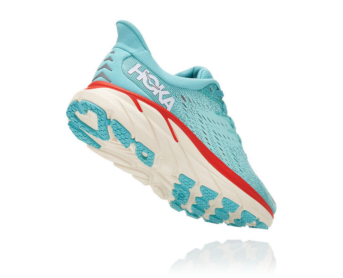 Hoka Clifton 8 Laufschuh Running Outdoor Sport Damen blau NEU