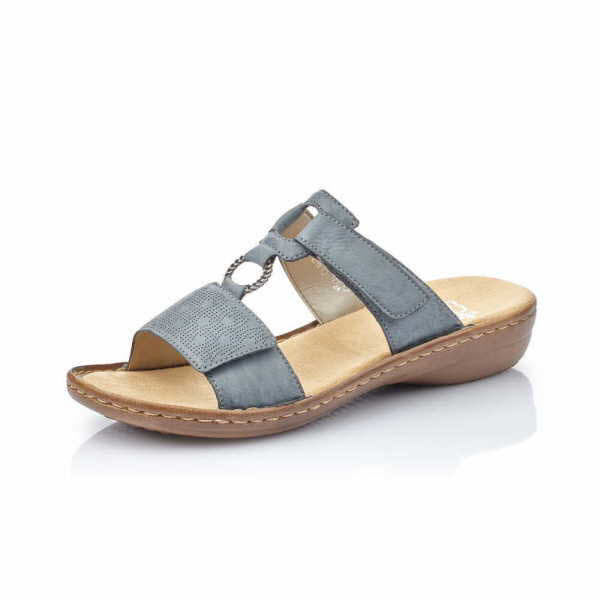 Rieker Pantolette Damen Sommerschuhe Sandalette elegant modisch blau NEU