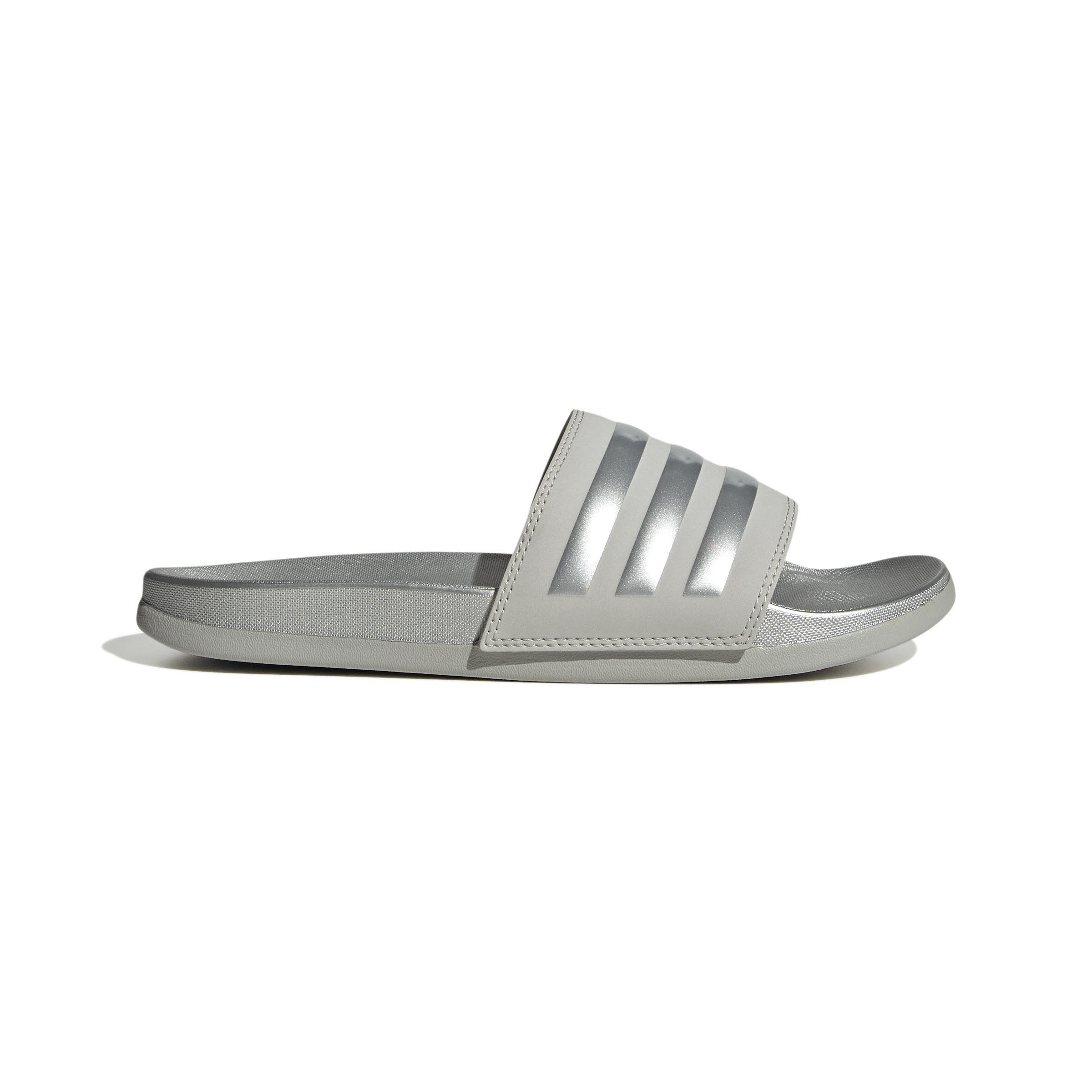 adidas Adilette Comfort Damen Badeschuh Grau Silber