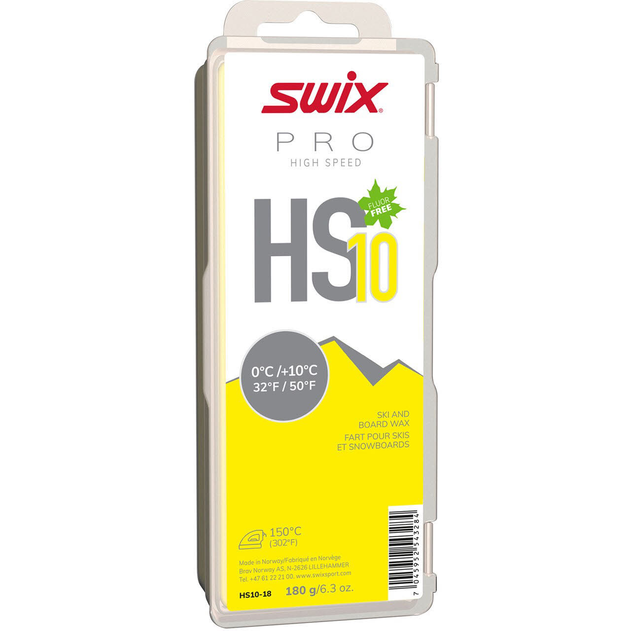 Swix HS10 Yellow, 0°C/+10°C, 180g Ski-Wax