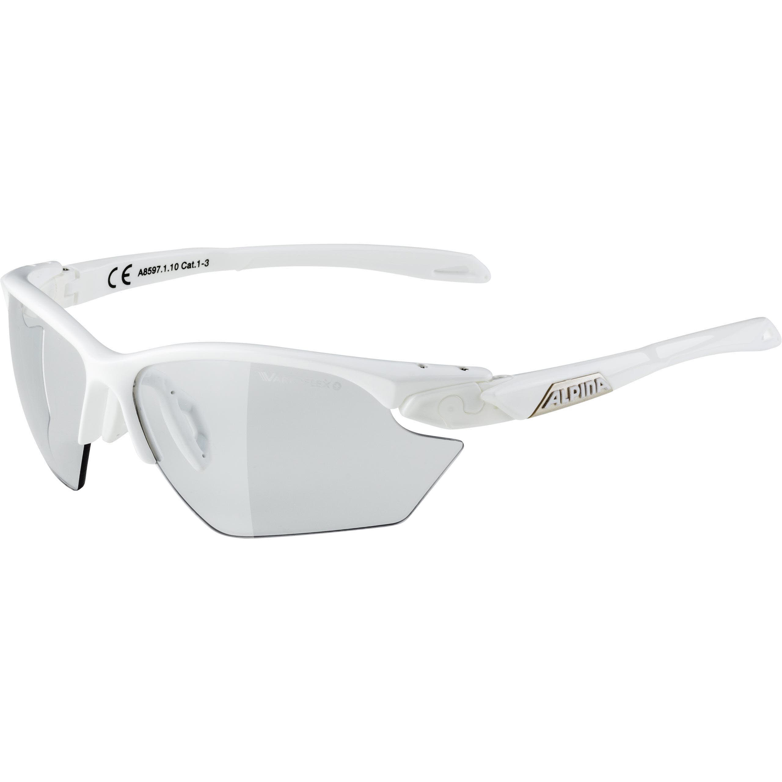 Alpina TWIST FIVE HR S VL+ Unisex Sonnenbrille Sportbrille Freizeit White NEU