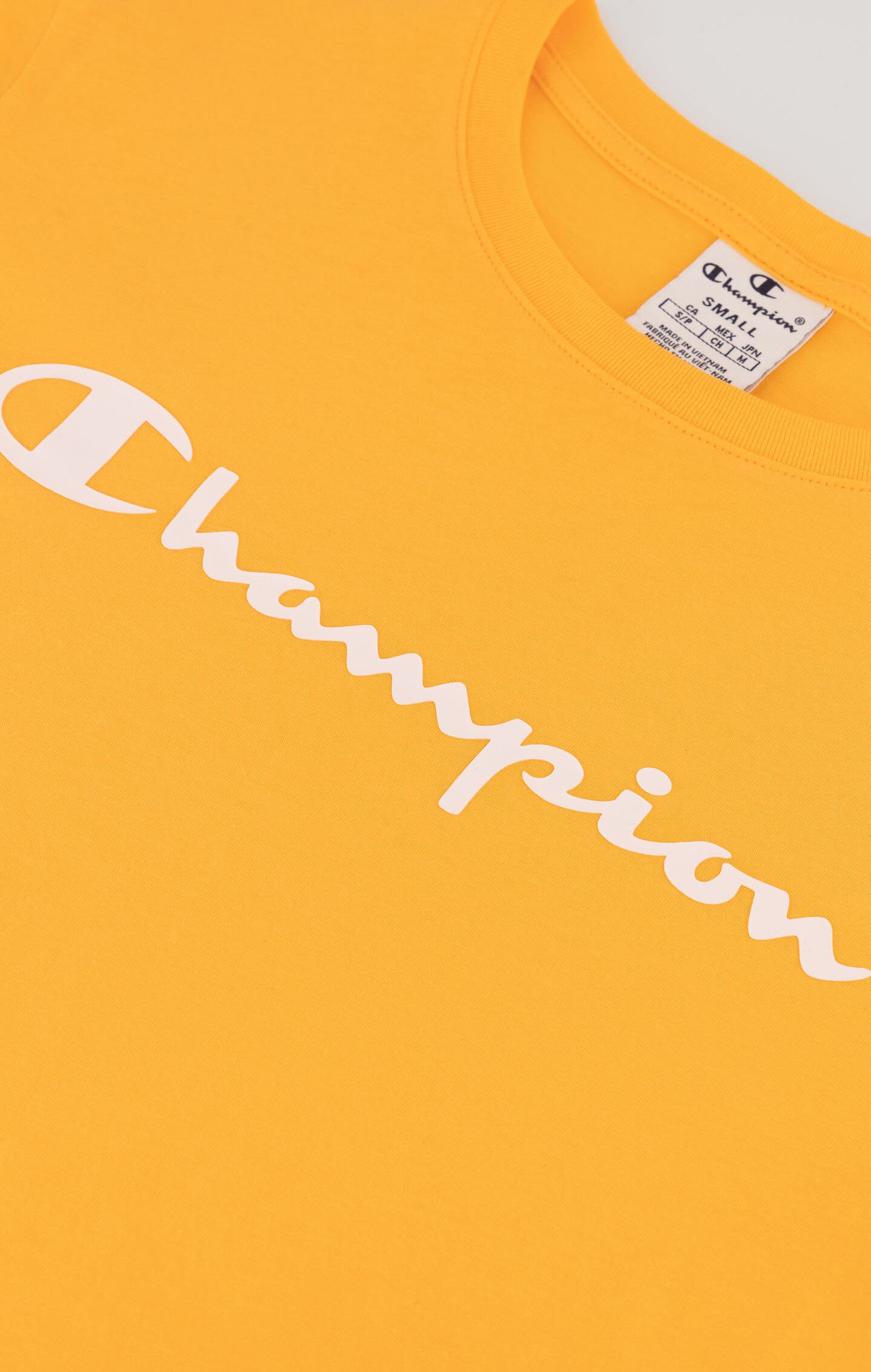 Champion Crewneck T-Shirt Damen Sport-Shirt gelb