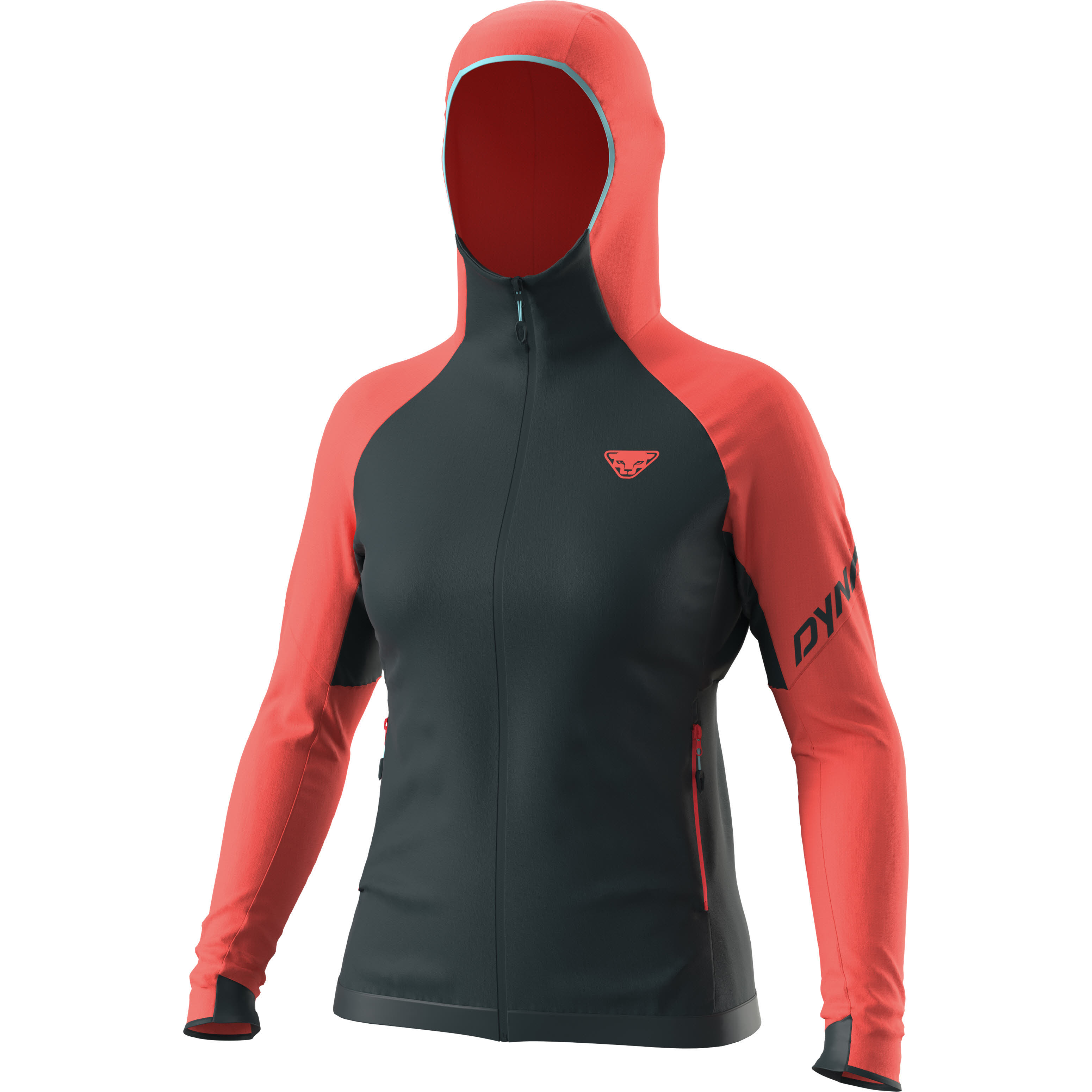 Dynafit Transalper Polartec Kapuzenjacke Damen Outdoorjacke orange