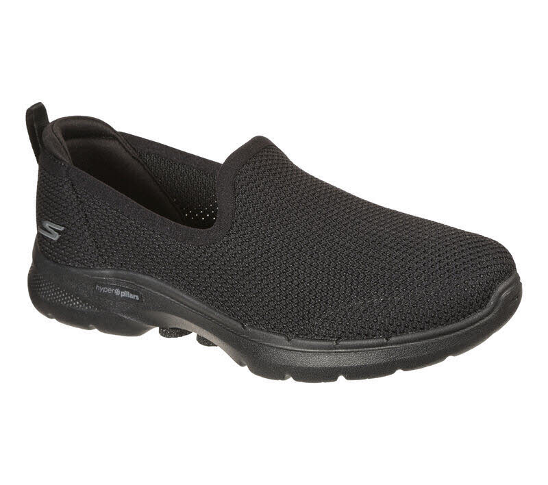 Skechers GO WALK 6 - CLEAR VIRTUE Damen Sneaker Low Slipper schwarz