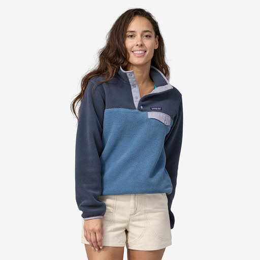 Patagonia Lightweight Synchilla Snap-T Fleecepullover Damen blau