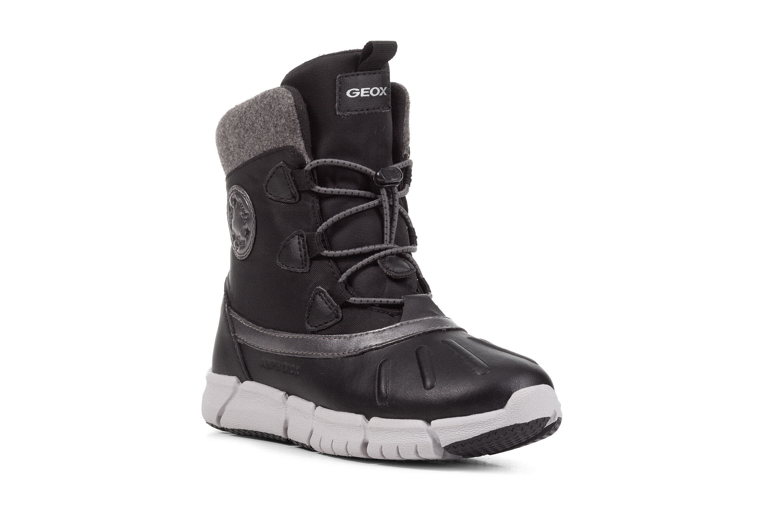 Geox Flexyper Abx Mädchen Stiefelette gefüttert Winterschuhe schwarz