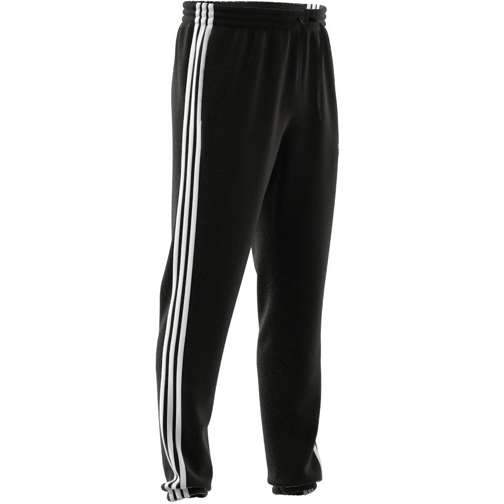 adidas Essentials French TerryTapered 3-Streifen Herren Jogginghose Trainingshose schwarz