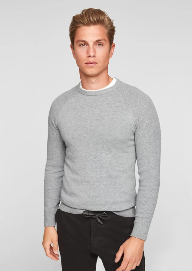 s.Oliver PULLI Herren Pullover Sweatshirt grey