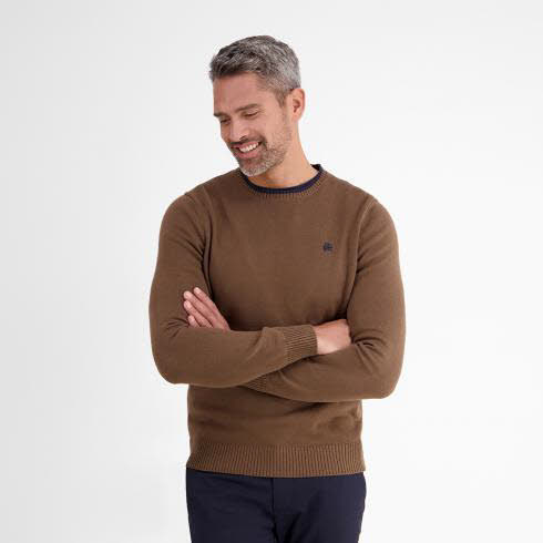 Lerros PULLI Herren Pullover Strickpullover teak brown