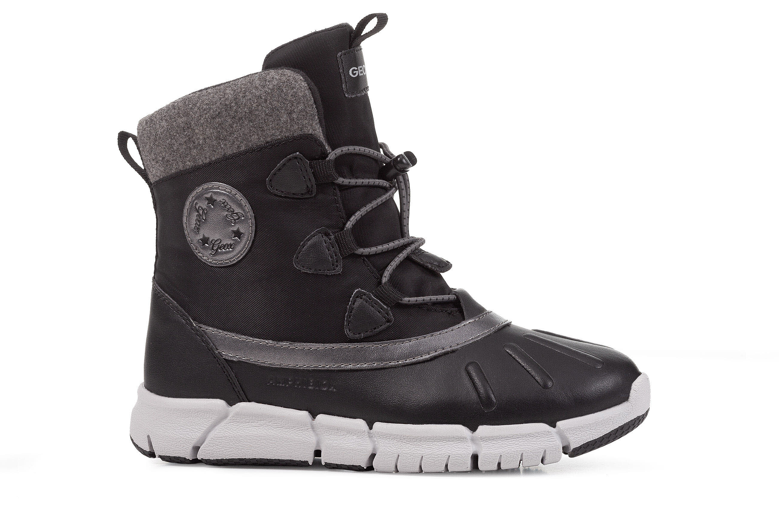 Geox Flexyper Abx Mädchen Stiefelette gefüttert Winterschuhe schwarz