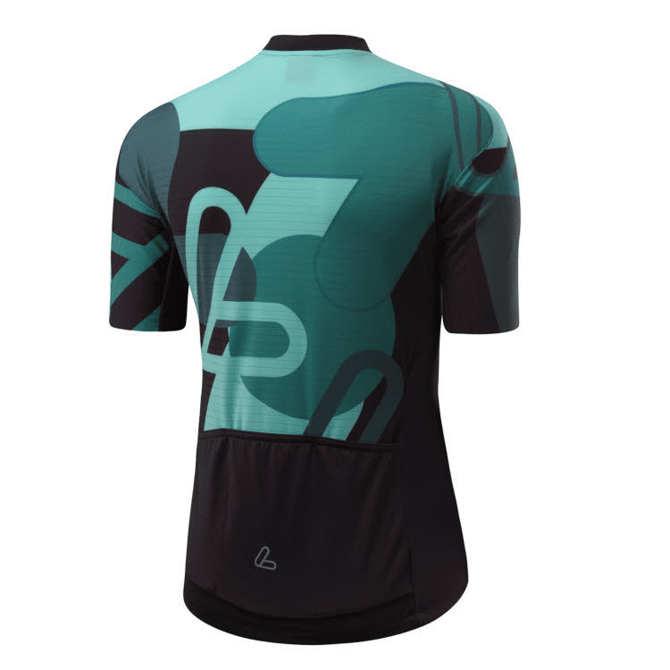 Löffler Damen BIKE JERSEY FZ STATEMENT ELITE Radsport-Trikot grünblau schwarz