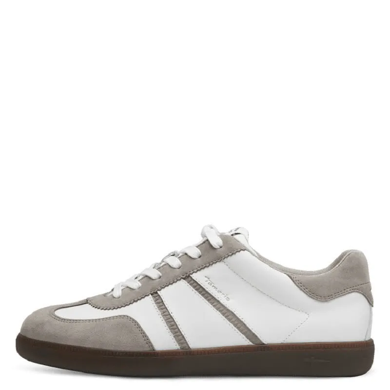 Tamaris Schnürer Damen Sneaker Low Modeschuhe offwhite comb