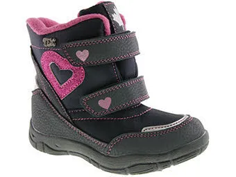 Indigo Andrea Kinderschuhe Stiefel gefüttert Mädchen schwarz NEU