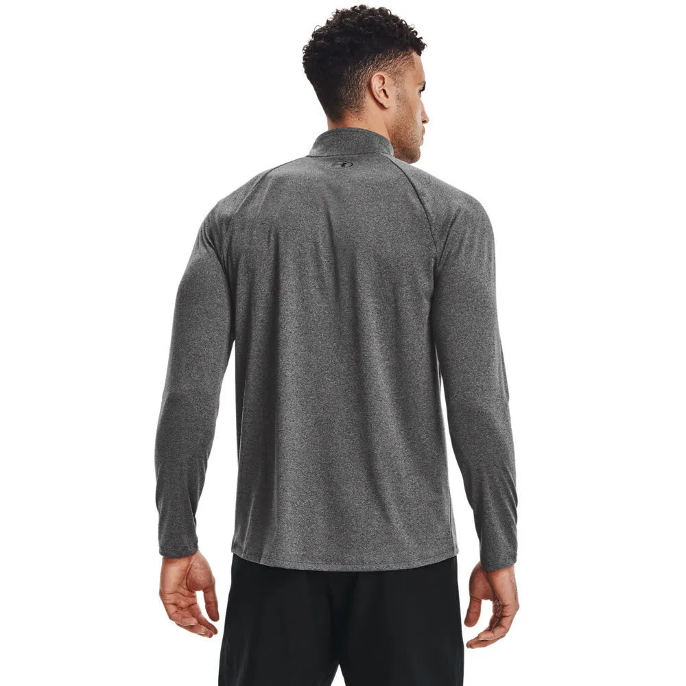 Under Armour Tech 2.0 1/2 Zip Herren Langarmshirt Funktionsshirt grau