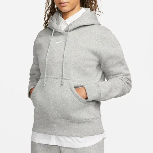 Nike Sportswear Phoenix Fleece Kapuzensweater Hoodie Sweatpullover Damen grau