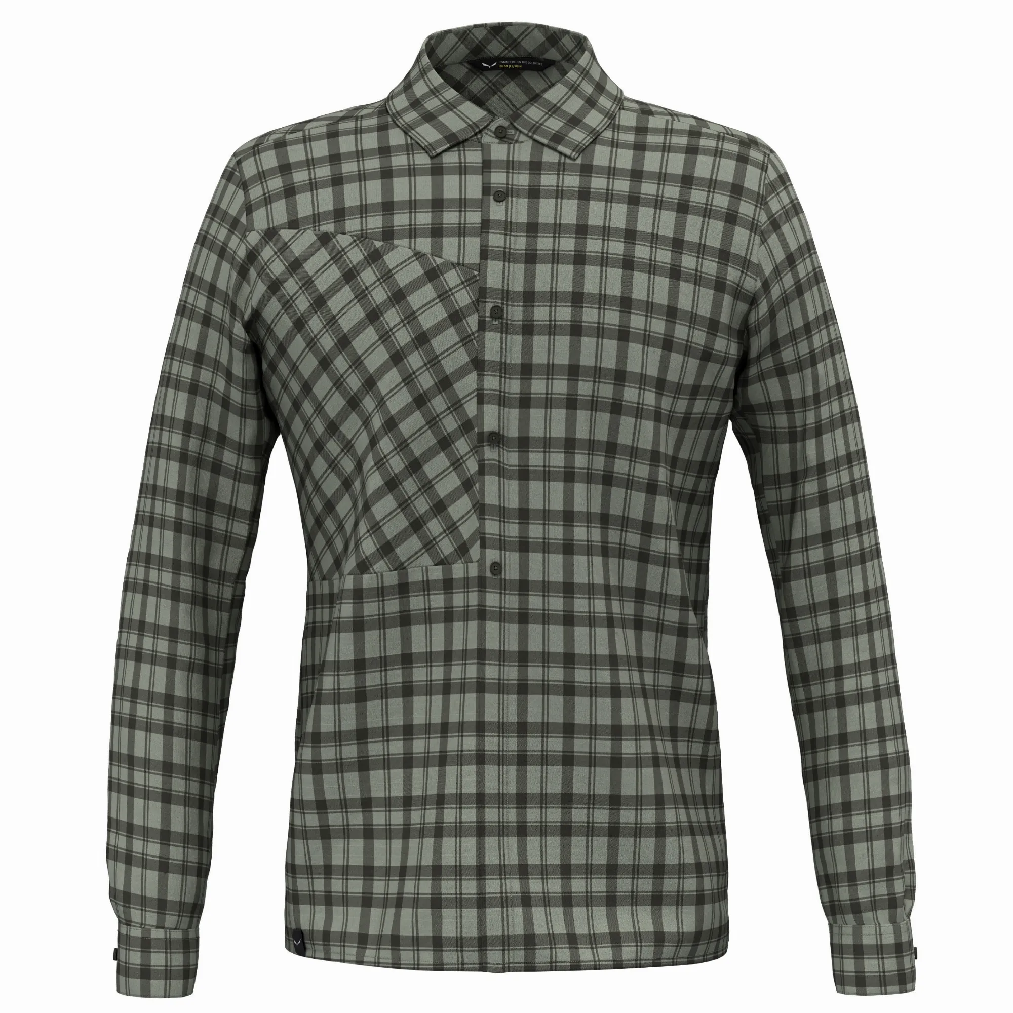 Salewa Fanes Flannel 5 Polarlite Herren Hemd Flannelhemd Trekkinghemd grün