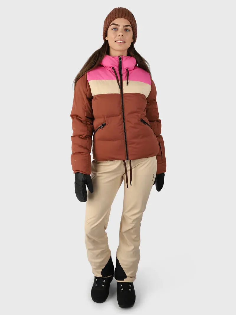 Brunotti Niagona Damen Puffer Skijacke Wintersportjacke Braun