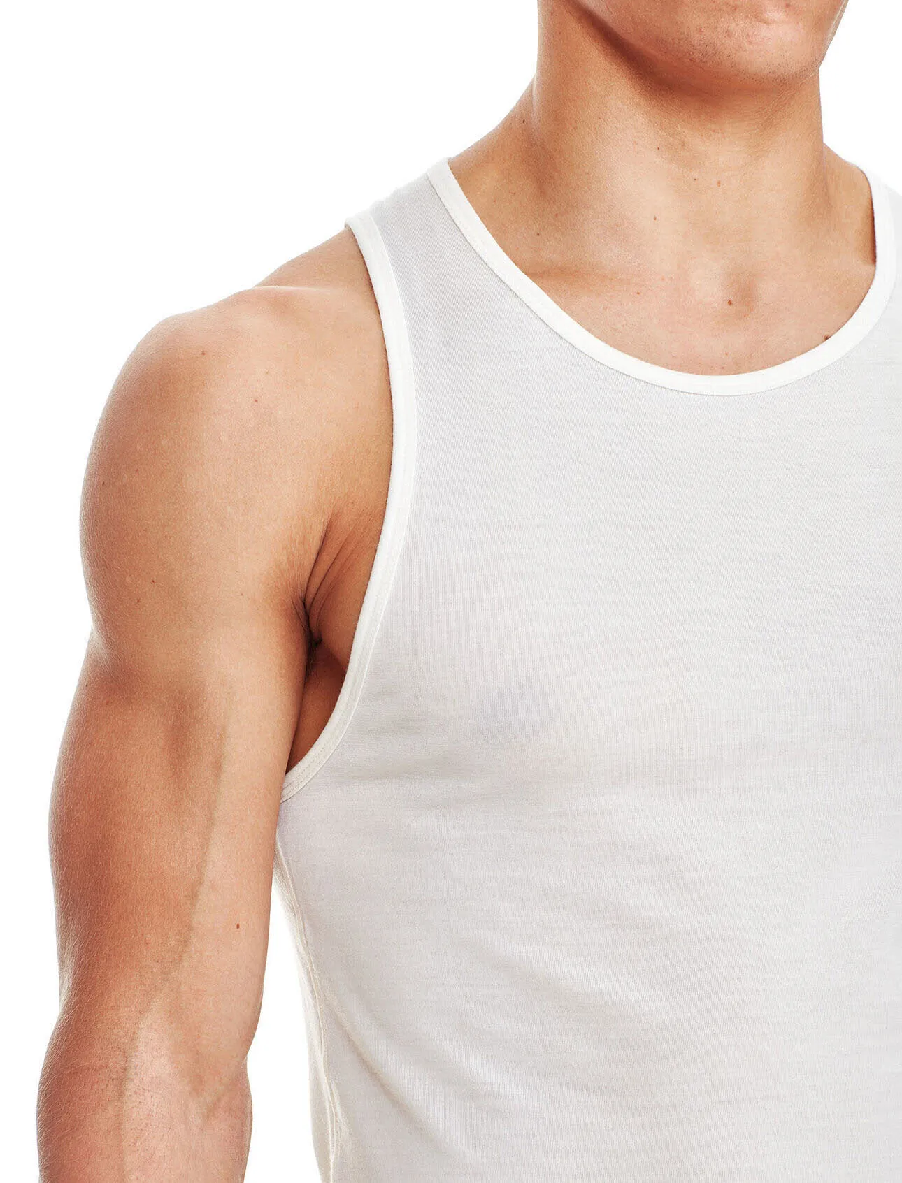 Icebreaker Anatomic Tank Top Herren ärmelloses Oberteil Unterhemd snow NEU