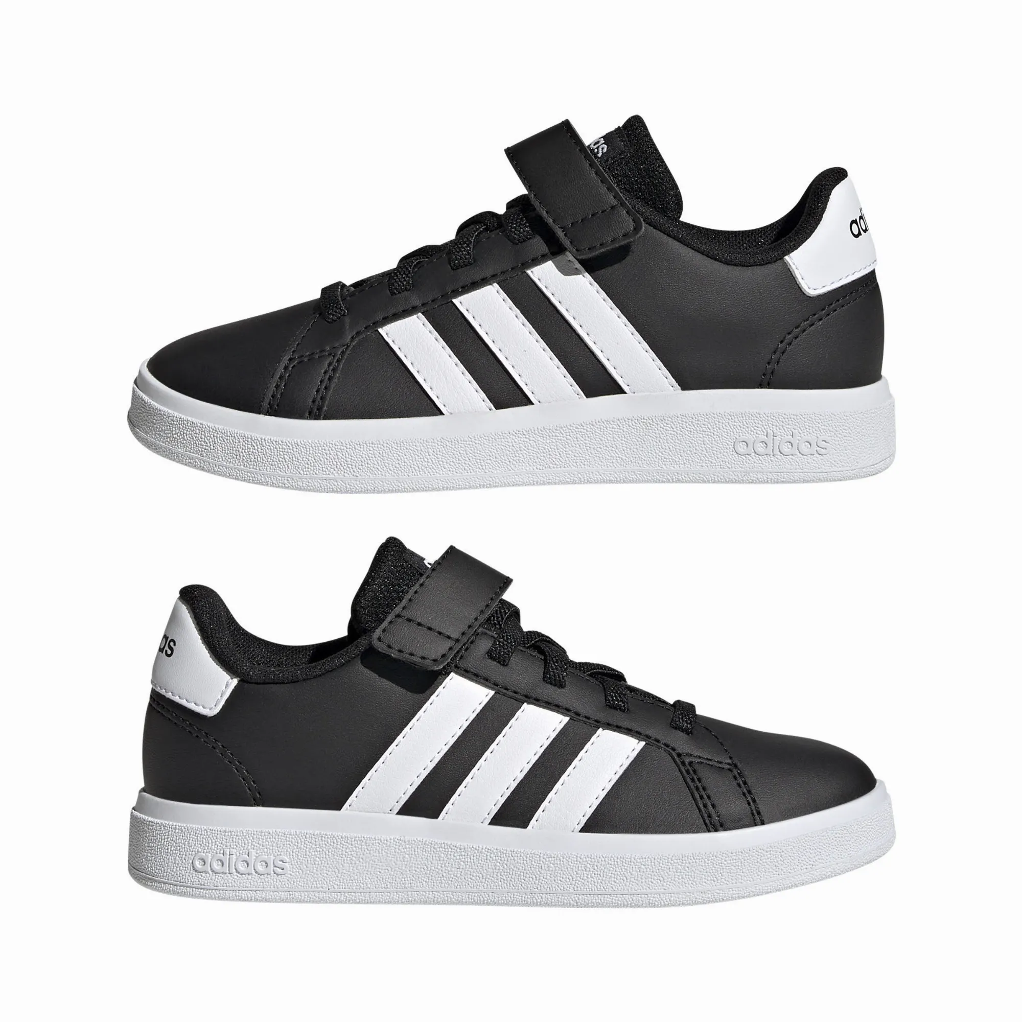 adidas Grand Court Lifestyle Jungen Top Strap Schuh Lifestyle Schuh schwarz