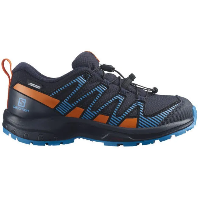 Salomon XA Pro V8 CSWP Junior Kinderschuh wasserdicht Jungen blau