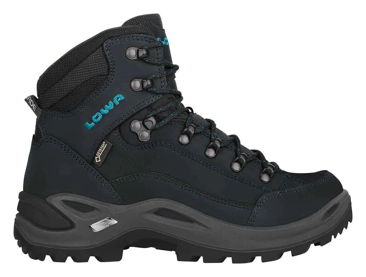 LOWA Renegade GTX MID WS Damen Trekkingschuhe Outdoor Freizeit grau türkis