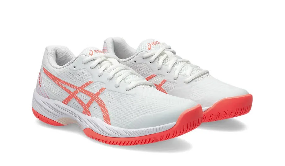 ASICS GEL-GAME 9 Tennisschuhe Damen weiß rosa orange