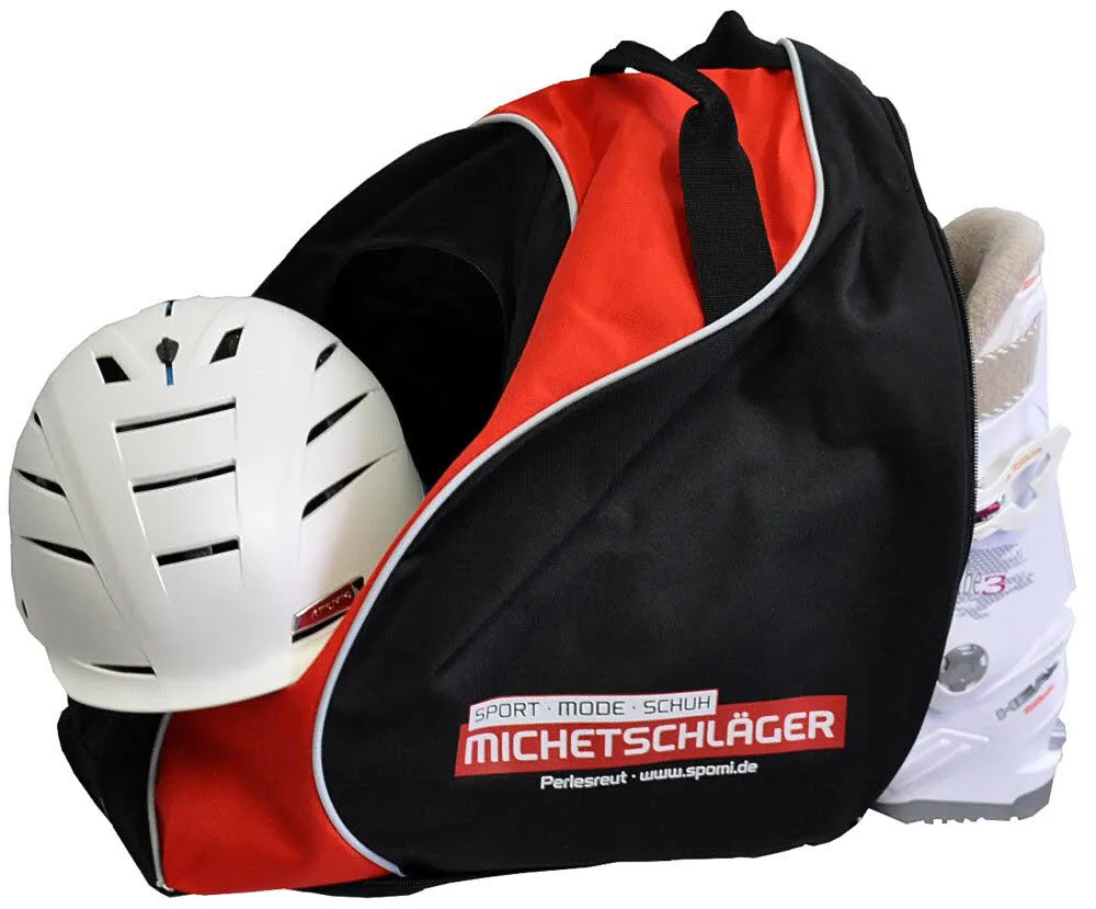 Skischuhtasche Sapporo Sport Michetschläger Helm & Boot Tasche schwarz/rot