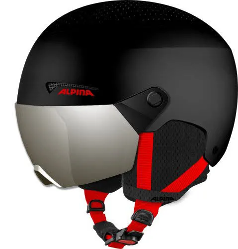 Alpina ZUPO VISOR Q-LITE Skihelm mit Visier Kinder schwarz