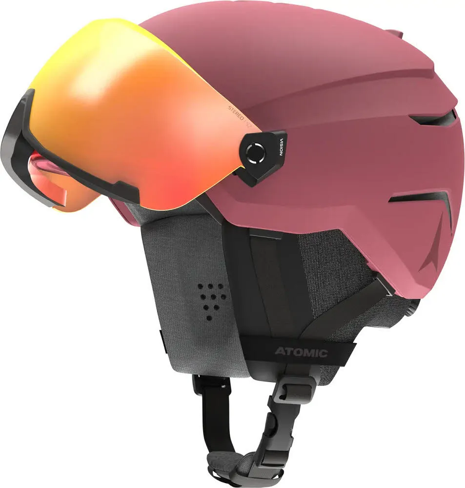 Atomic SAVOR VISOR STEREO Unisex Skihelm Visierhelm rot