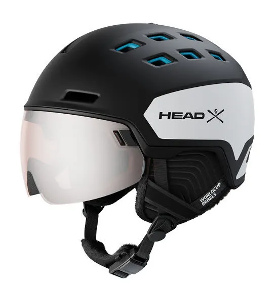 Head RADAR WCR Skihelm mit Visier schwarz